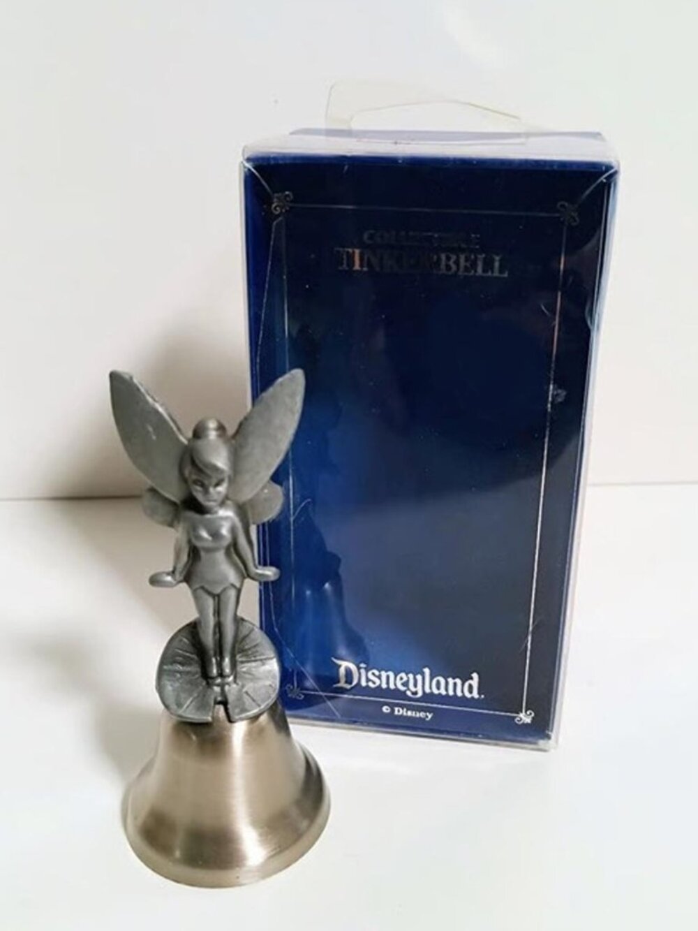 Vintage Metal Disney Parks Disneyland Tinkerbell Brushed Nickel Bell